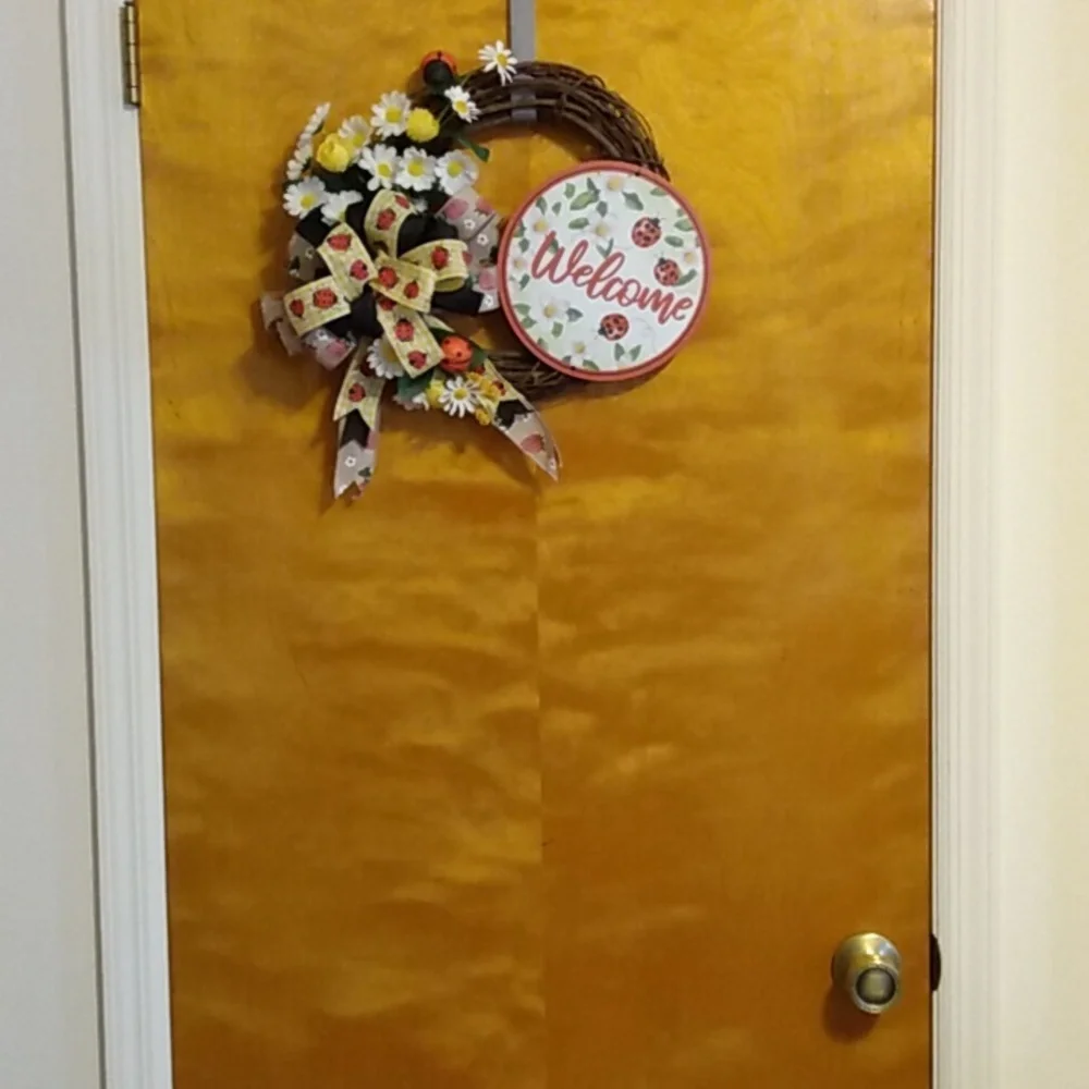 Welcome Ladybug Wreath